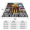 Винтажные пледы The Eras Tour Флисовые с принтом Jonas Brothers JB The Album Расслабляющий теплый плед для постели Дивана Одеяло