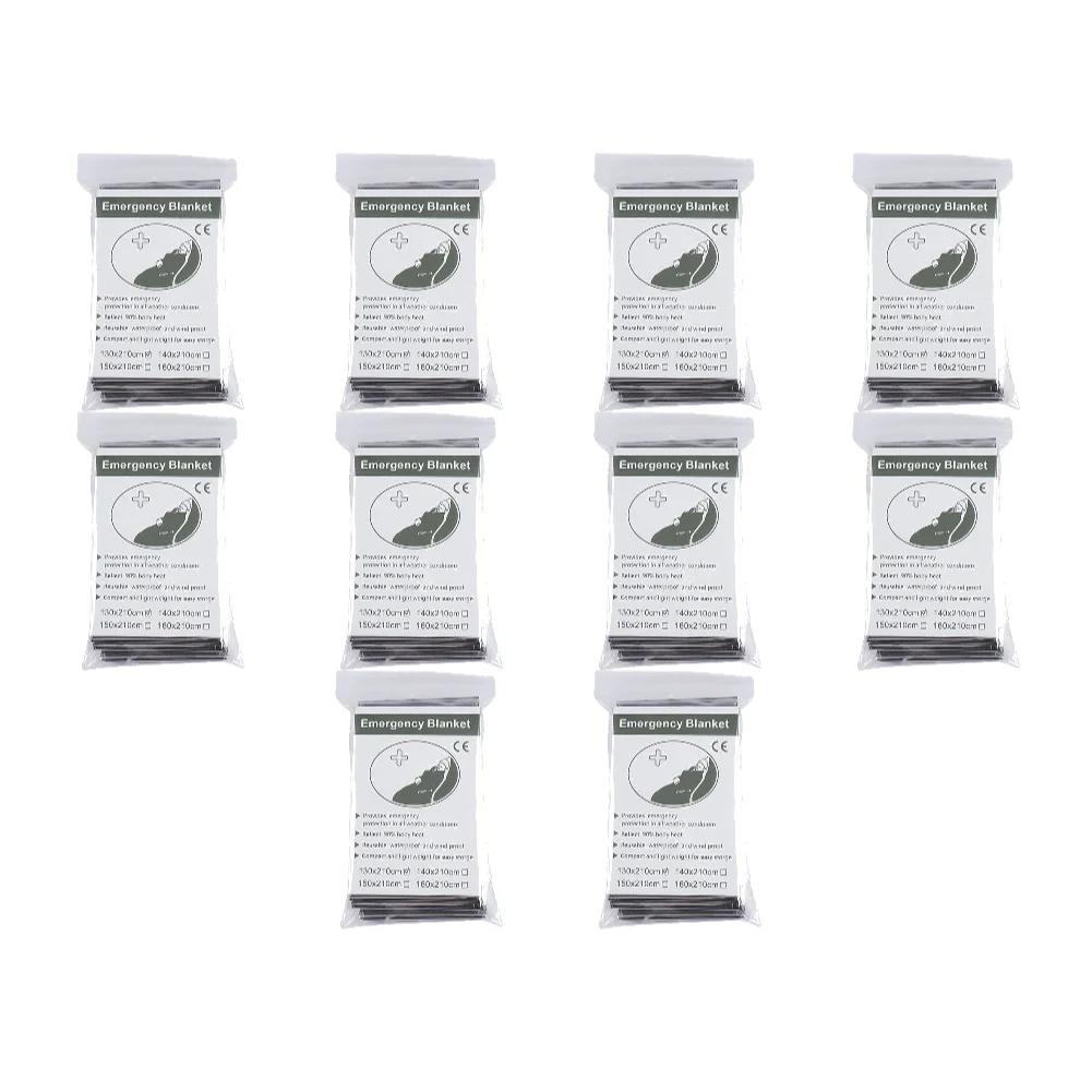 1-10 шт. Аварийное ветрозащитное водонепроницаемое фольгированное термоодеяло для выживания на открытом воздухе, аптечка первой помощи, военный спасательный походный набор
