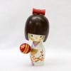Castle Enterprise Traditional Kokeshi Temari Japanese Souvenir, Made In Japan, 14cm Long