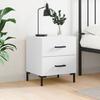 Nightstand White 40 x 35 x 47.5 cm Particleboard