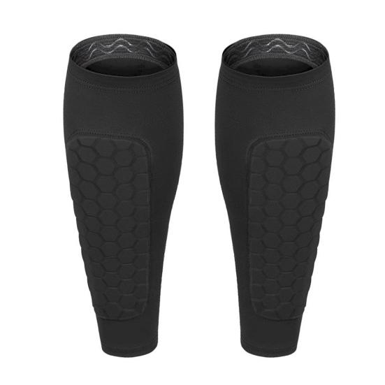 Футбольные щитки для детей и подростков, компрессионный рукав для икр с сотовыми вставками, защита икр для футбола