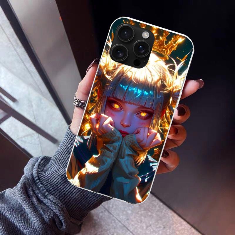 Himiko Toga My Hero Phone Case For iPhone 17 Air 11 13 Mini 14 15 Plus 16 12 Pro Max 16E SE 7 8 Pattern Soft TPU Back Cover 17