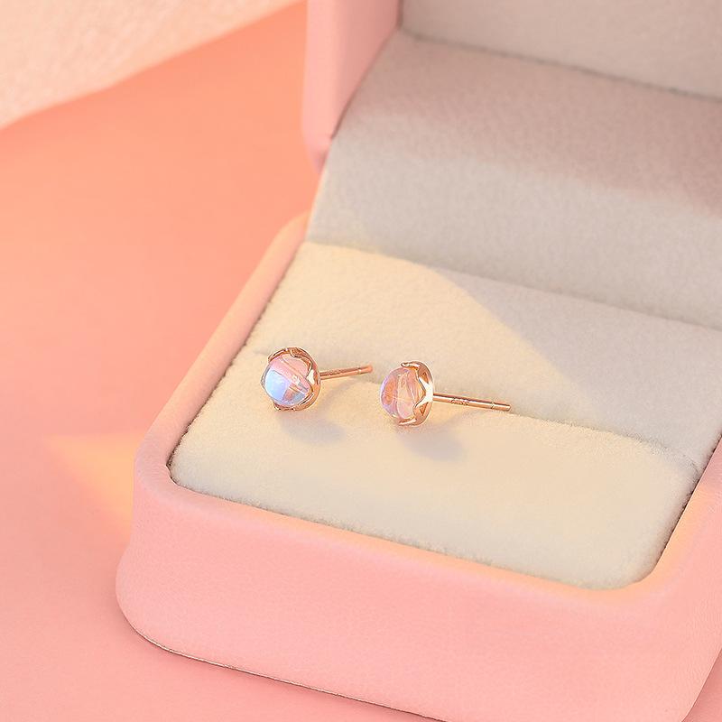 Серьги с инкрустацией лунным камнем для женщин, темпераментный дизайн, легкий роскошный новогодний новый стиль