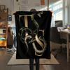 1 шт. Фланелевое одеяло с принтом Тейлор, Высокое качество, Для всех сезонов, Декор для дома, Тепло и уют, Идеально для рождественских подарков
