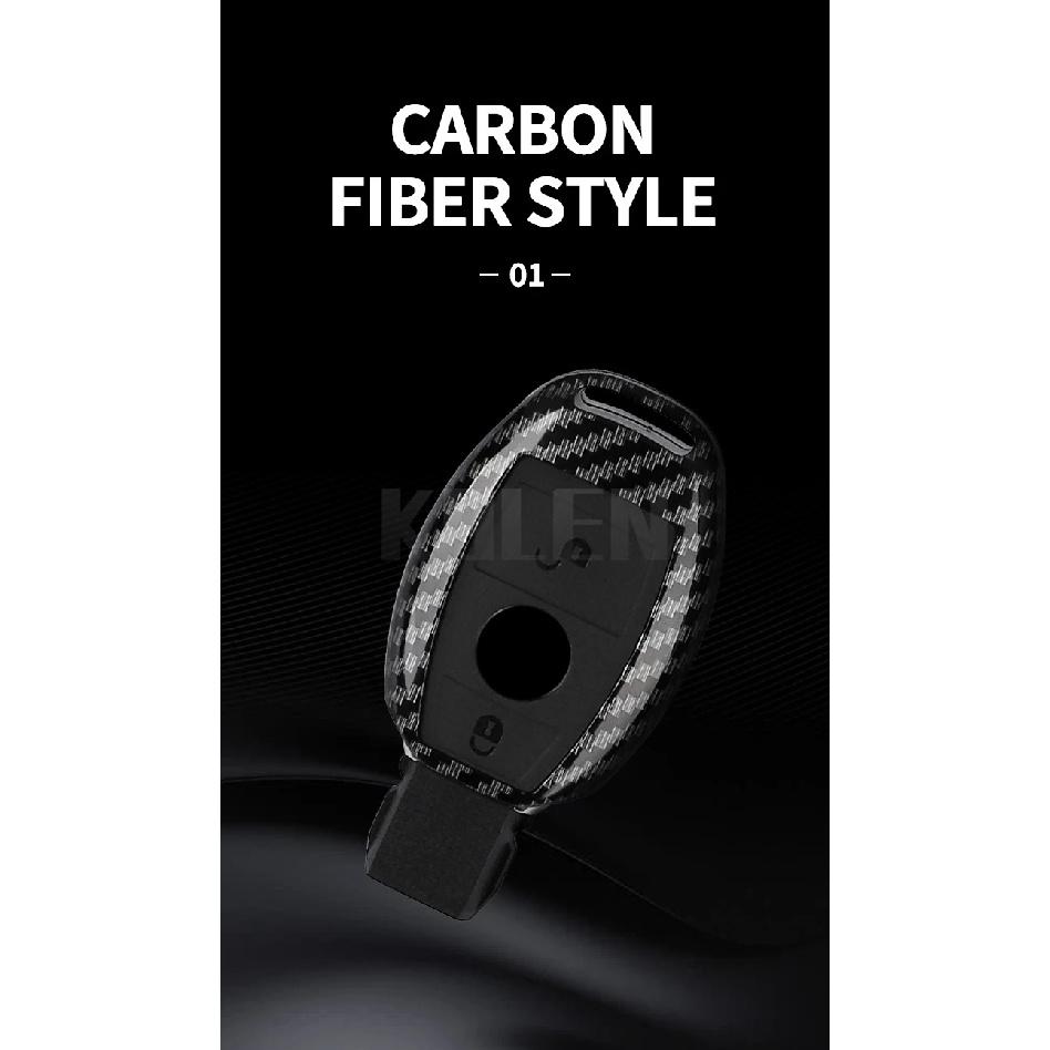 ABS Carbon Fiber Style Car Key Case Cover For Mercedes Benz A B C E Class GLS GLA GLK GLC CLS CLA AMG W204 W205 W212 W463 W176
