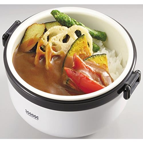 Pearl Metal Insulated Lunch Box, 420ml Capacity (Approx. 2 Rice Bowls), with Bag, Black, Hokadon (HB-262)