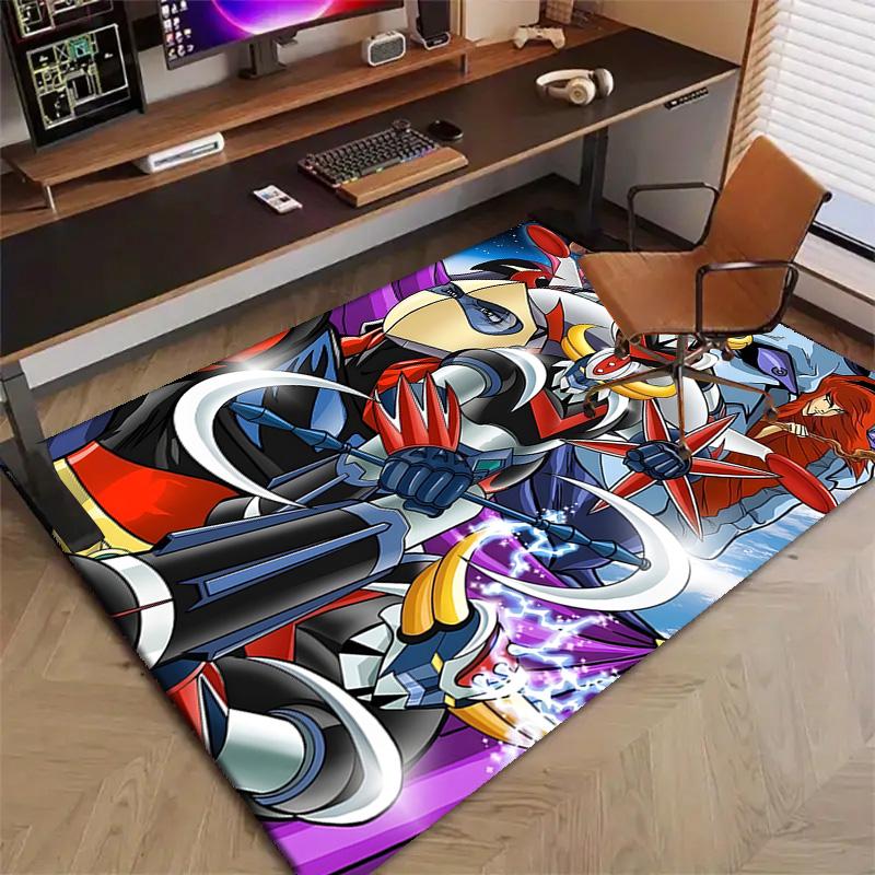 1pc UFO Robot Grendizer3 Design Printed Area Rug Carpet for Bedroom Living Room Home Decor Rugs Mat Non Slip Mat Rug for Bedside