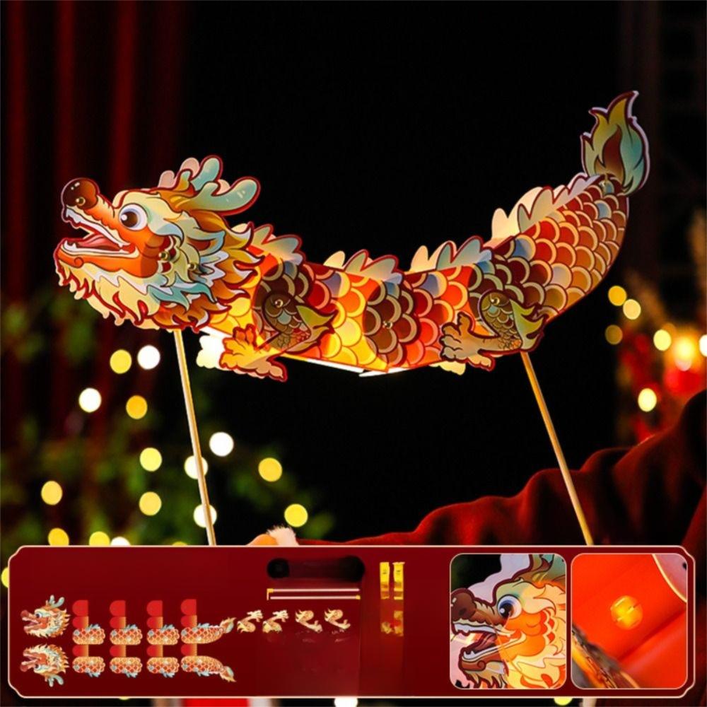 Cartoon Chinese Style Dragon Lamp Luminous Handheld Dragon Lantern  Spring Festival