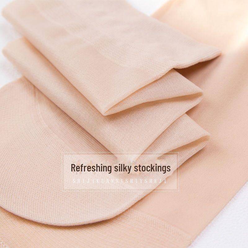 Женские летние тонкие короткие чулки Zhuji — устойчивые к зацепам, прочные, эластичные