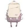 Women Contrast Color Backpack Junior High School Student Schoolbag Large Capacity Outdoor Mountaineering Backpack