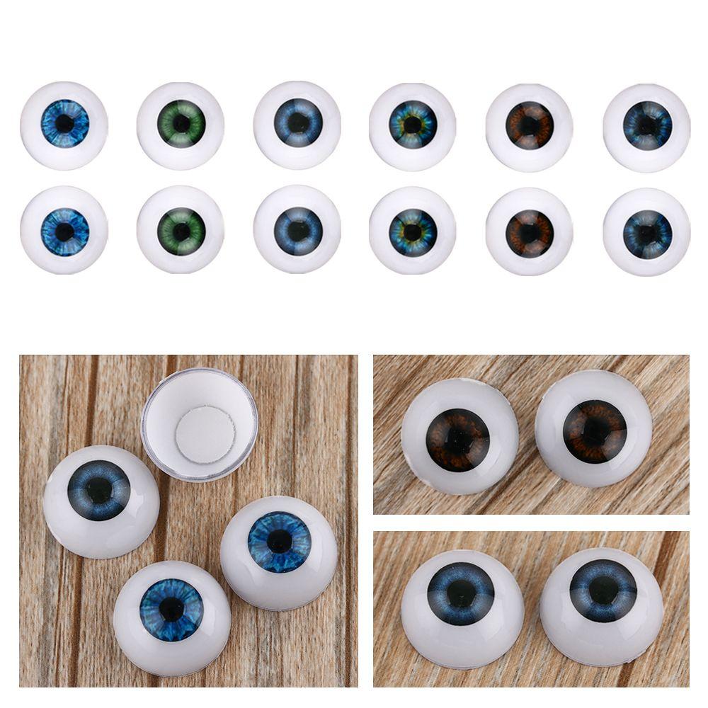 Kids Toy Real Like Blue Brown Black Realistic Dolls Eyes Eyeballs 20inch new Baby Half Round Hollow