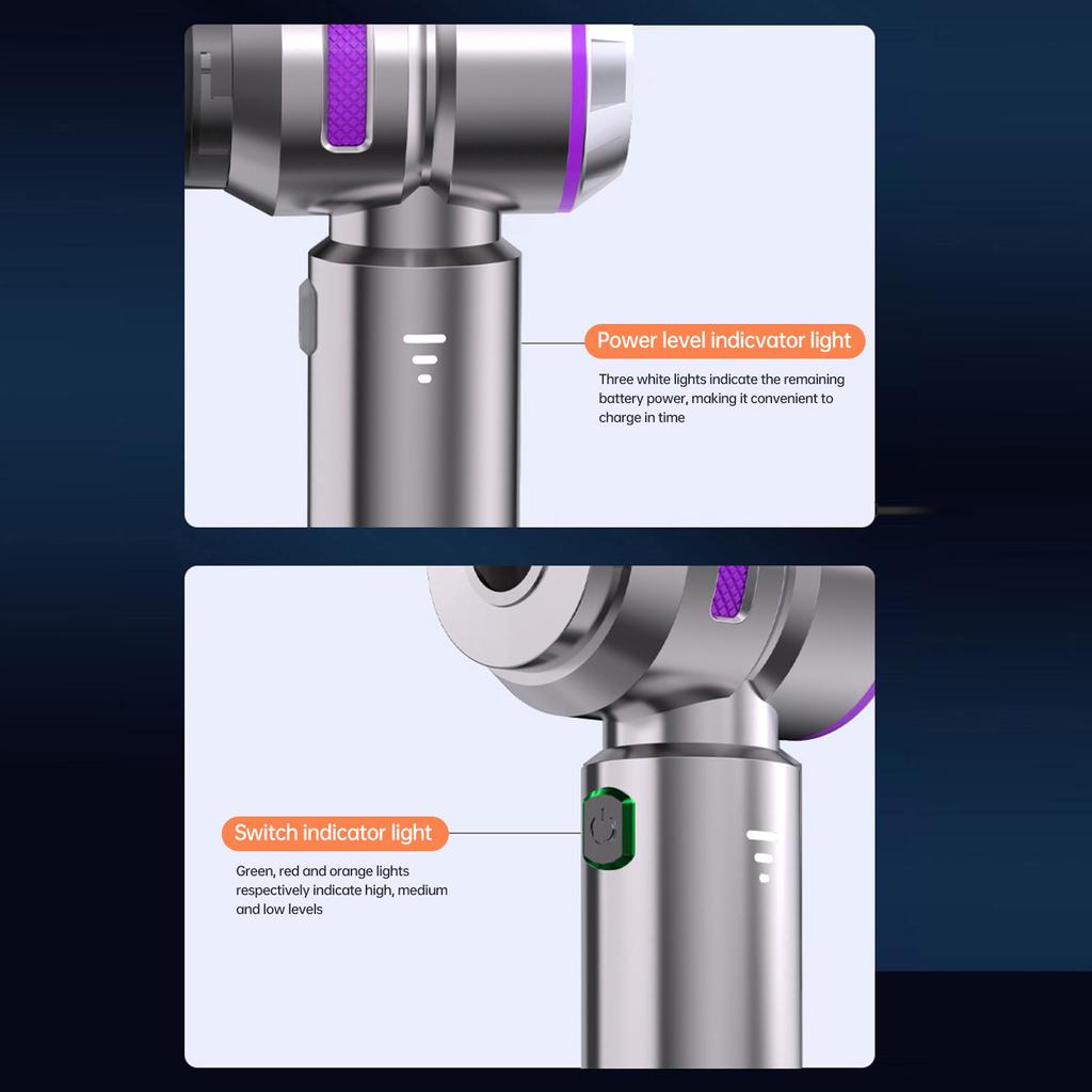 Мини-пылесос портативный Air Duster 16000PA мощный бесщеточный двигатель 9 шт универсальные насадки