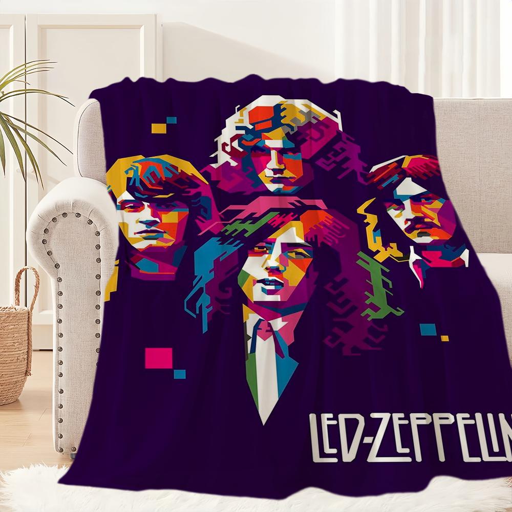 ROCK Band Blanket Plush Nap Sofa rug for Living L-LedS Z-Zeppelin-ES Room Warm Office Bedroom Birthday Home Travel Kid Gifts