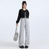 Women's High-waisted Wide-leg Pants, Women's Casual Pants for Autumn and Winter, Women's Drawstring Sweatpants for Autumn and Winter
