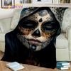 Horror Skull Girl Dead Gothic Undead Female Blanket,Soft Throw Blanket for Home Bedroom Bed Sofa Picnic Travel Cover Blanket Kid