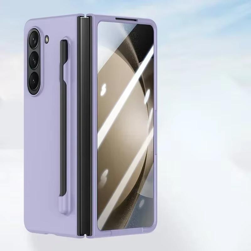 Для Samsung Galaxy Z Fold 8 7 6 5 8Ultra Премиальный чехол с S Pen и держателем для S Pen Матовый однотонный Тонкий чехол-защита экрана