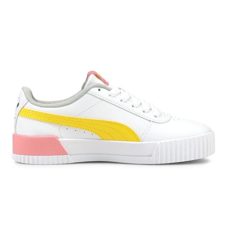 (GS) Детские кроссовки PUMA Carina x Peanuts 'Белый Желтый Розовый' 381877-01