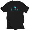 Wine Heartbeat Print Men T-Shirt Funny Wine Shirt Graphic Tee Tops Streetwear Summer Tshirt Cotton Oversized Male MEN T Shirt