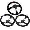 Universal 14Inch Racing Drift Simulator Steering Wheel Wrapped Napped Leather with Horn button Car Tuning Accessories