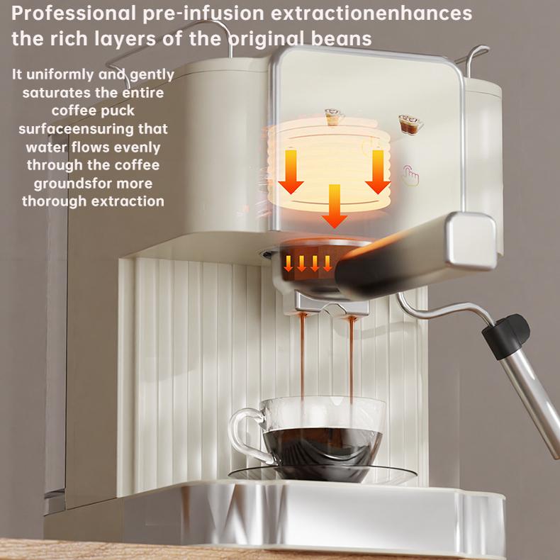 Semi-Automatic Italian Coffee Machine20BarHigh-Pressure Steam Pump Pressure Office Home