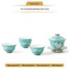 Yongfengyuan Madam Porcelain Hand-painted Blue 7-Piece Tea Set