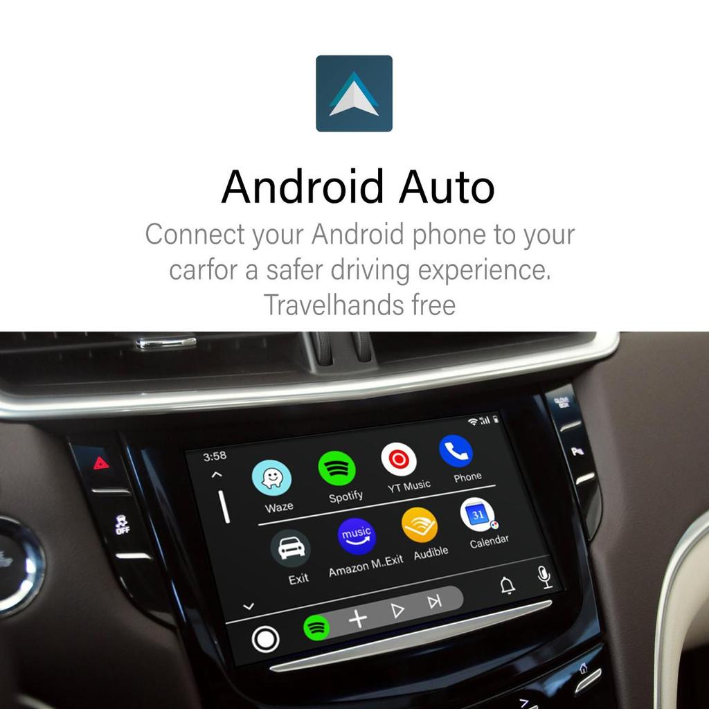 Sinairyu Беспроводной автомобильный комплект CarPlay Android Auto с функцией Mirror Link, совместимый с GPS-навигацией Cadillac ATSL 2014-2016