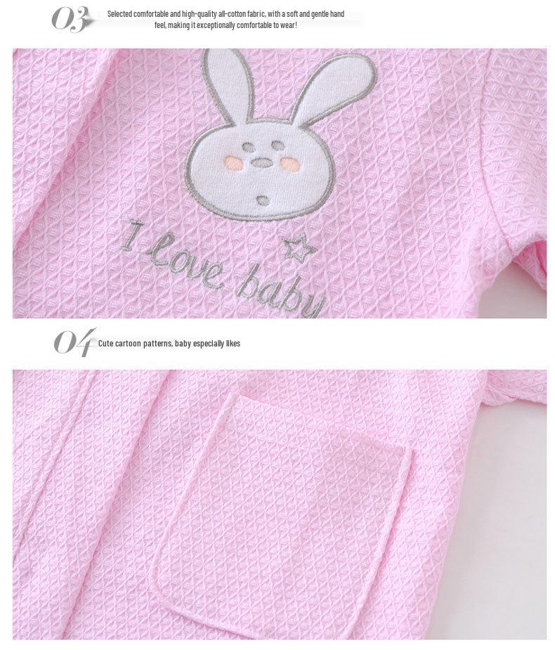 Детский хлопковый вафельный халат с капюшоном – Абсорбирующая летняя пижама для мальчиков и девочек