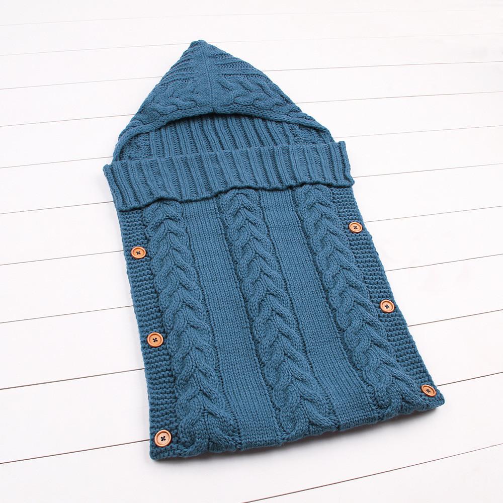 Premium Quality Newborn Sleeping Bag Baby Infants Knit Crochet Swaddle Wrap