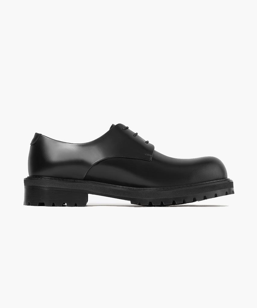 Firenze Atelier [Vibram] Объемный носок Скрытый шов Pull-Up Кожа 3-дырочный Дерби 1090 [Сияющий черный]