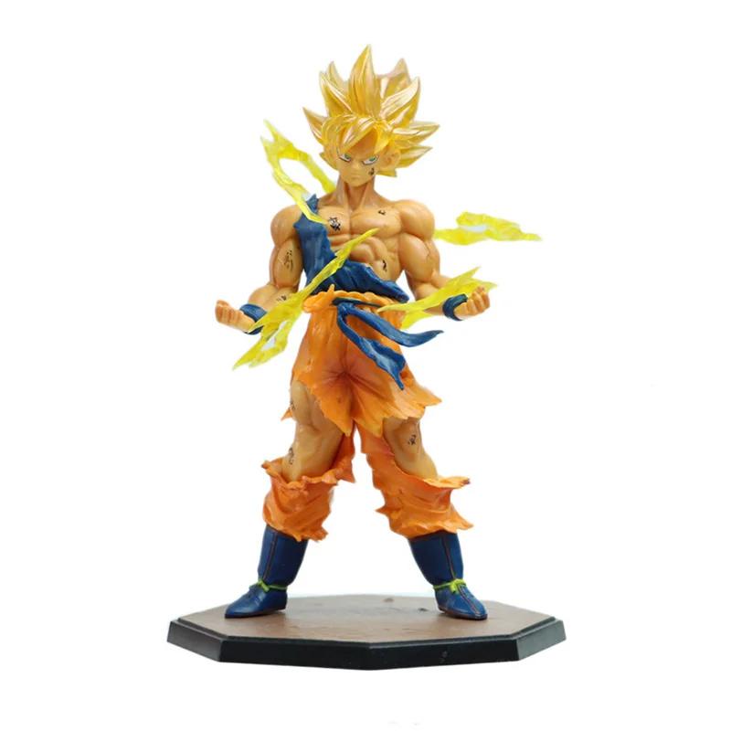 Фигурка аниме Dragon Ball Сон Гоку Супер Сайян 16 см Гоку DBZ Фигурка действия Модель Подарки Коллекционные фигурки для детей