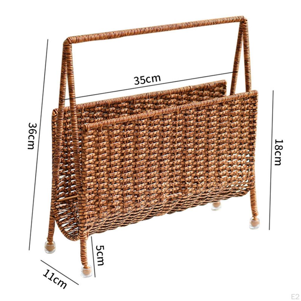 Magazine Storage Rack Display Stand Newspapers Holder Multifunctional 35x11x36cm Metal Wire Frame