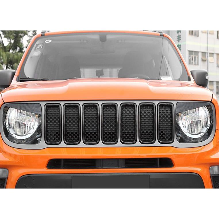 Вставка-накладка на переднюю решетку, кольцо для Jeep Renegade 2022 Racing Grills, защита фар, внешняя защита