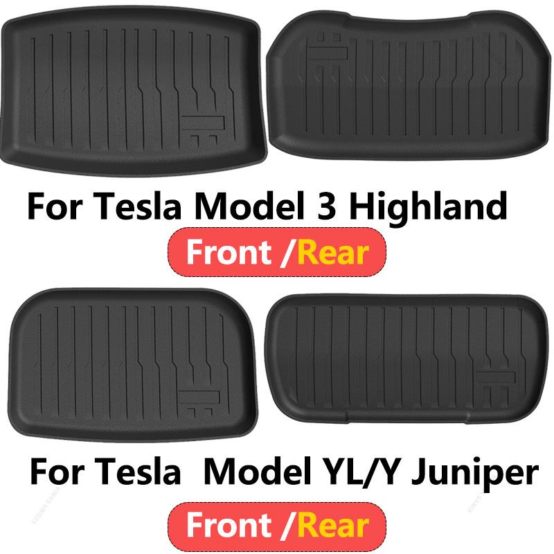 Xiaomi Для Tesla Model YL/Y Juniper Model 3 Highland Передний Задний Коврик в Багажник TPE Противоскользящая Подстилка в Багажник Защитная Накладка Автоаксессуары