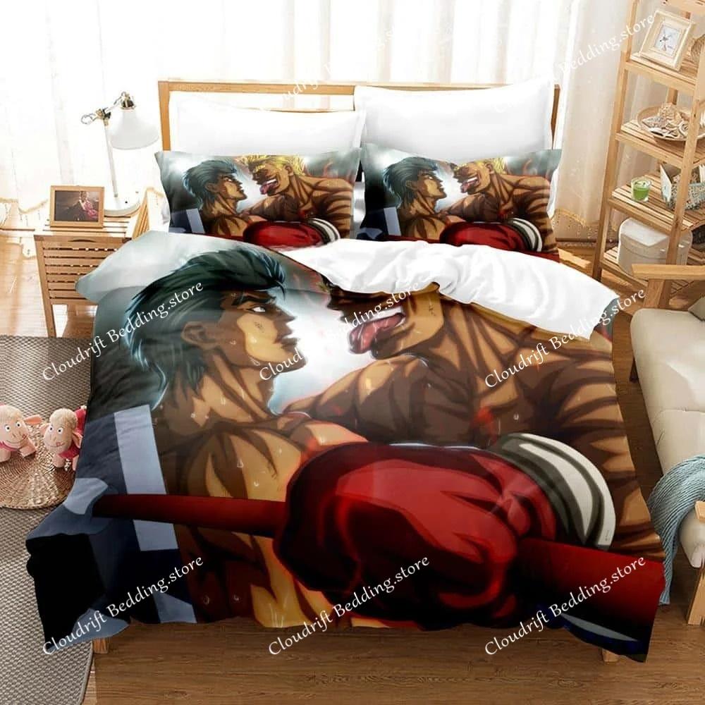 New Anime Hajime No Ippo Bedding Set Duvet Cover Comforter Bed Set Quilt Cover Pillowcase King Queen Twin Size Boys Girls Adult