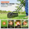 Lawn Roller, 17 Gallon Sand/Water Filled Yard Roller, Steel Sod Roller with Easy-turn Plug and U-Shaped Ergonomic Handle for Convenient Push and Pull,