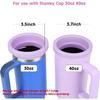 Silicone Ring for 30 & 40 oz Stainless Steel Tumbler,Reble Iced Coffee Cup Ring,Durable Drink Sleeve for Cold Beverages, Leak-Proof Lid for Iced