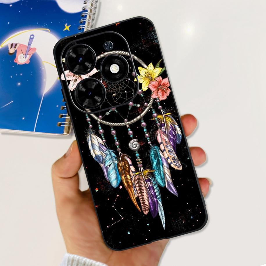 Чехол для Tecno Spark Go 2024 Популярный Цветок Астронавт Capa Силиконовый Мягкий Чехол для Tecno SparkGo 2024 BG6 Ударопрочный Корпус Телефона