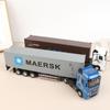 1:36 Diecast Alloy Truck Head Model Toy Container Truck Pull Back With Light Engineering Transport Vehicle Boy Toys For Children