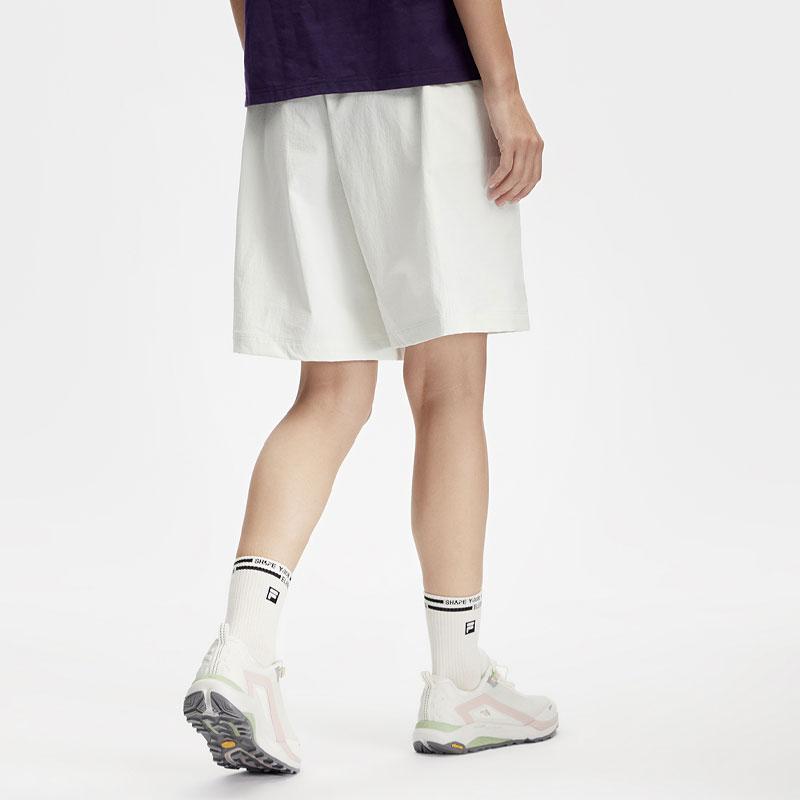 Fila Однотонные шорты прямого кроя, спортивные, тканые, повседневные, женские, светло-зеленые A11W417805F-LG