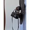 IELGY Ladies Messenger Bag All-Match High-End Black Portable Boston Bag