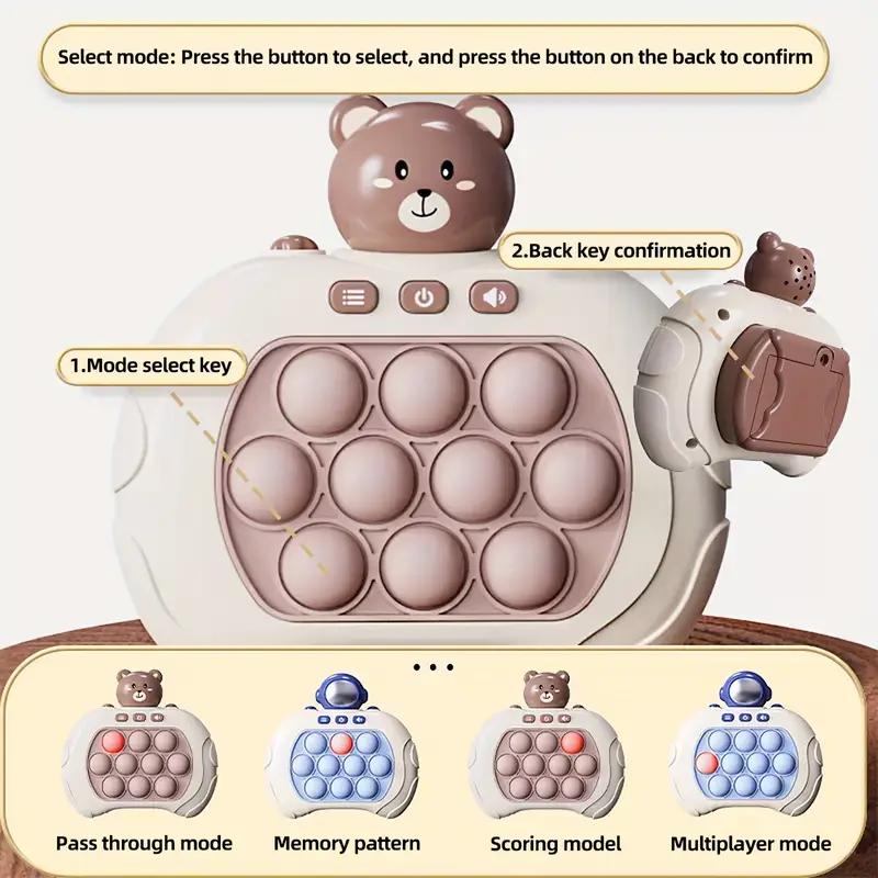 Игра Fidget Quick Push Bubble Game Handle Toys Антистрессовые игрушки для мальчиков и девочек со светодиодным игровым автоматом Игрушки для снятия стресса