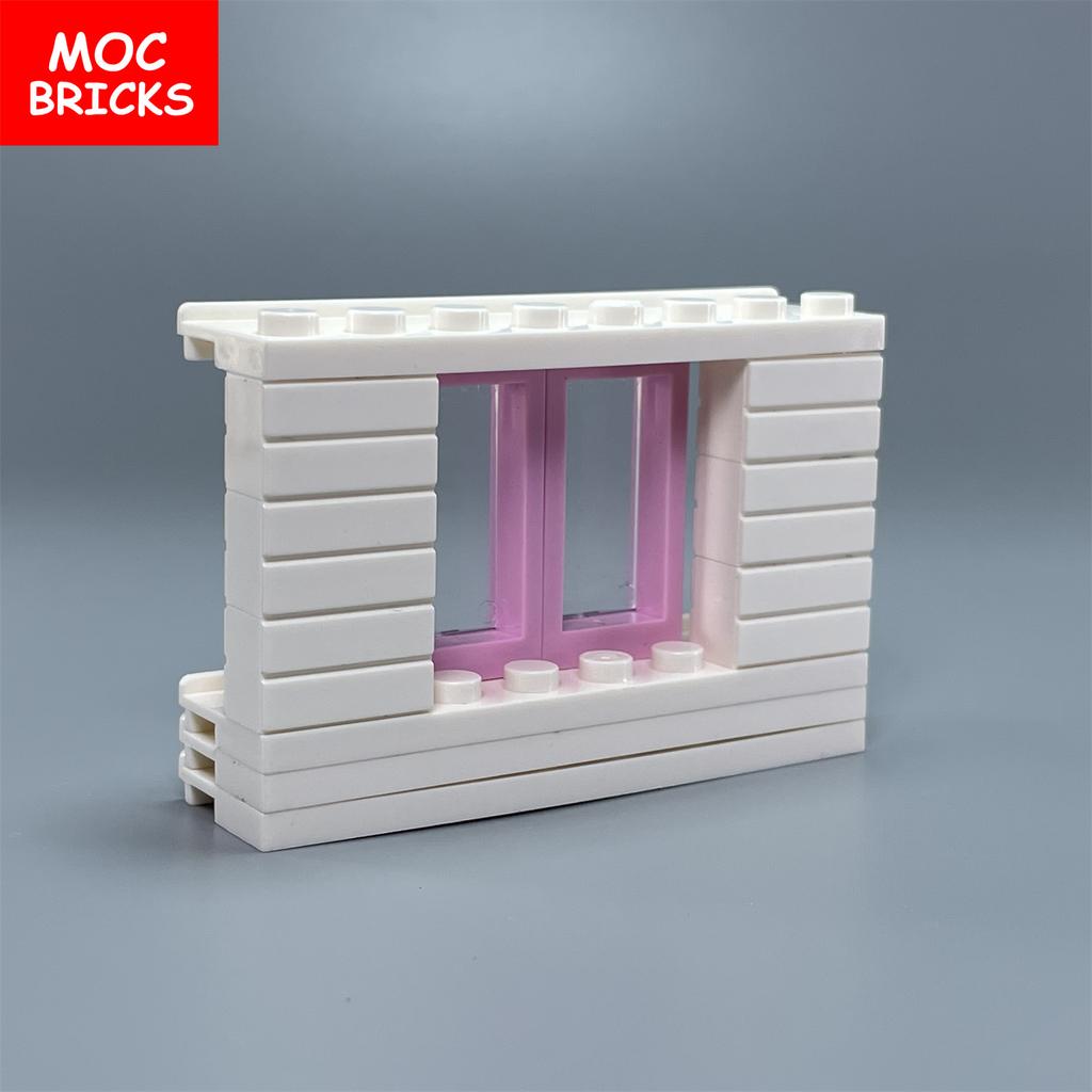 Набор MOC Кирпичи Раздвижное Окно 1x2x3 Для Строительных Блоков Совместимый 60593 60602 30586 Собираемые Части Детские Игрушки
