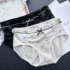 Ladies Spring and Autumn Cartoon Printed Bear Cotton Underwear
