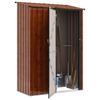 Garden Shed Brown 140.5 x 74 x 200 cm Metal
