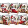 6Pcs Snowman Diamond Handmade Card Rhinestone Painting Card Kit Diamond Painting Greeting Card for Adults Holiday Friends Family