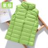 FASHION2024 Зимняя распродажа Легкий пуховый жилет с воротником-стойкой Жилет короткий, большого размера, облегающий жилет Пуховик женский жилет Одежда
