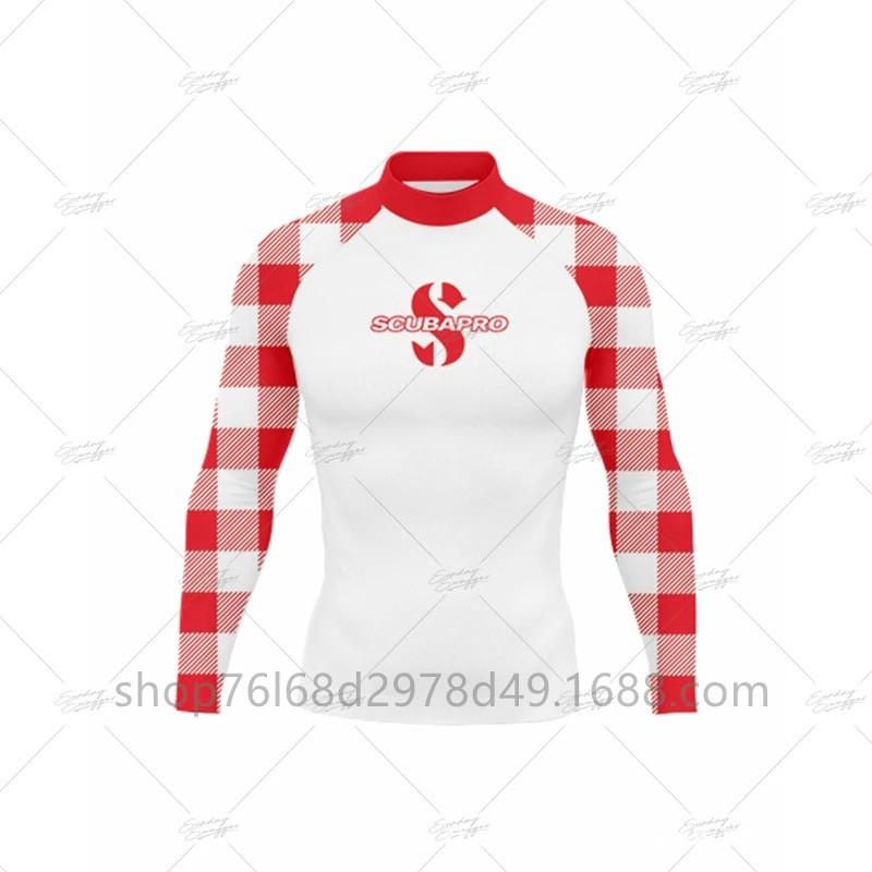 UV Protection Rash Guard Snorkeling Diving Surfing Long Sleeve High Neck Quick Dry Swimwear Top