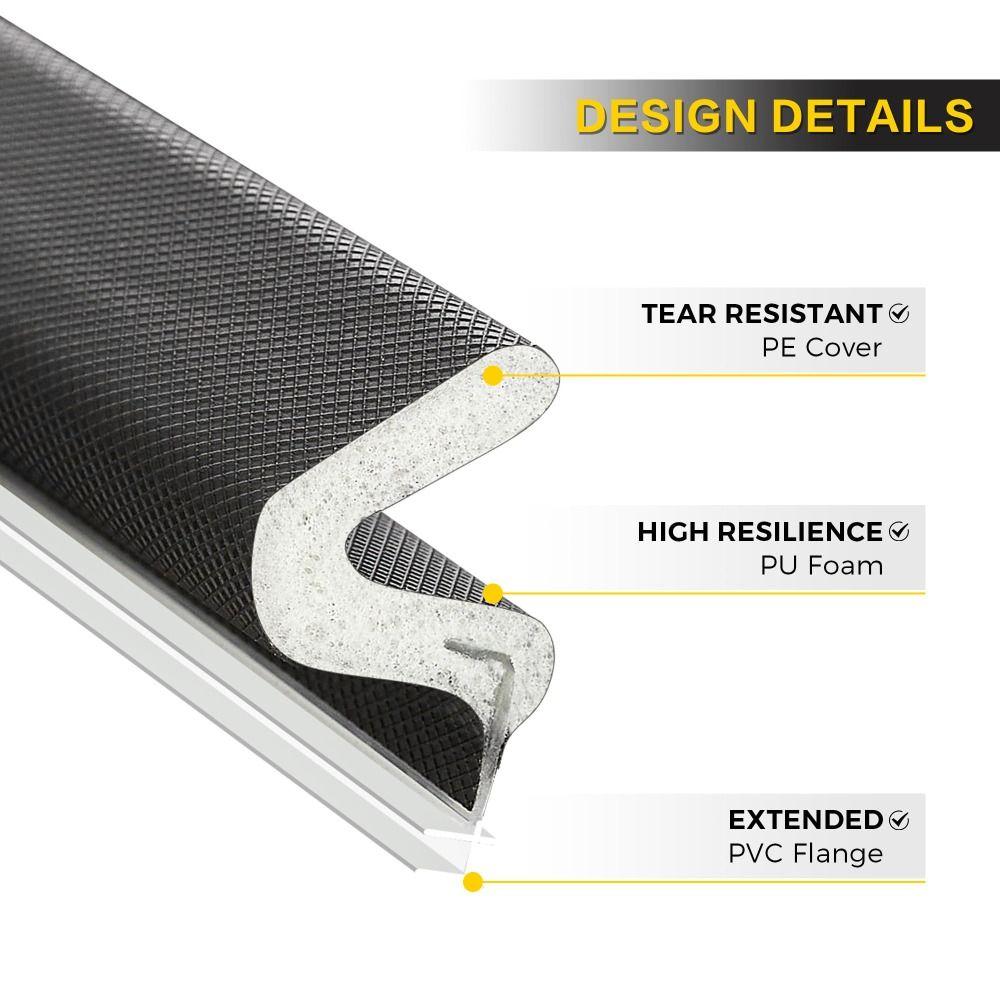 Q-Shaped Foam Door Seal Strip Noise Cancelling Exterior Door Weather Stripping  Window