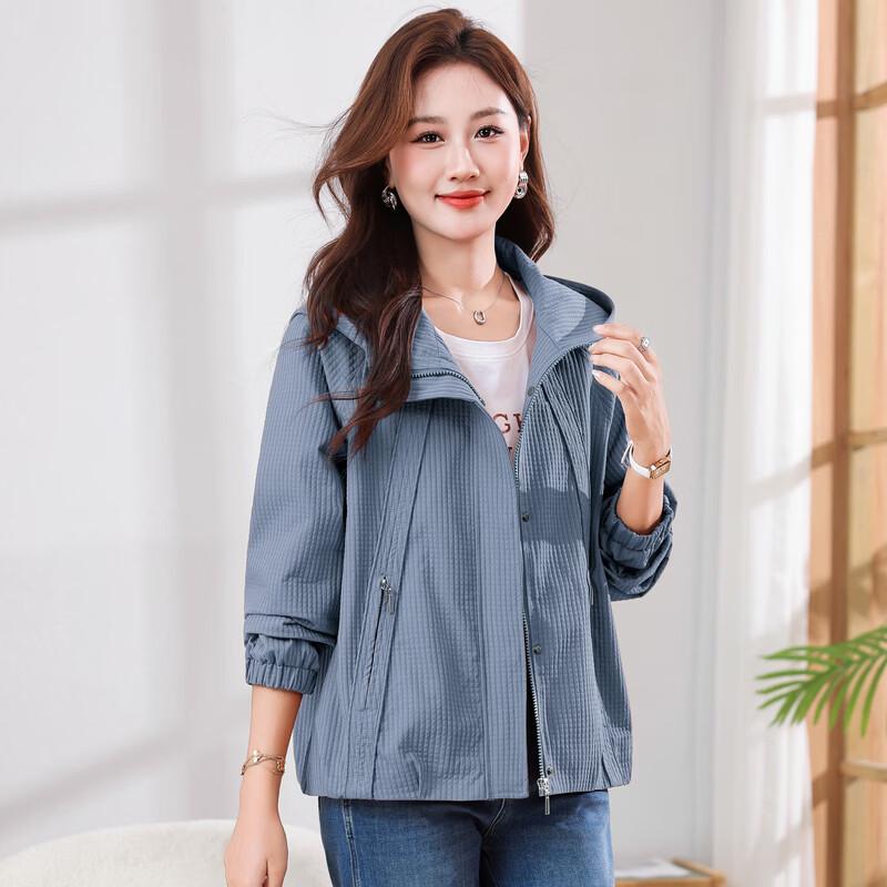 Yalu Women's Hooded Casual Zip-Up Jacket