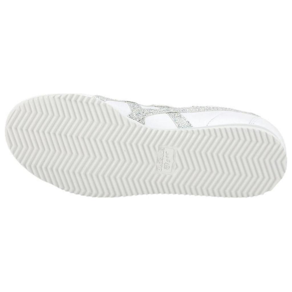 ONITSUKA TIGER Corsair Кроссовки женские повседневные с круглым носком, на шнуровке, амортизирующие, противоскользящие, износостойкие, низкие, белые с блестками 1182A146-100